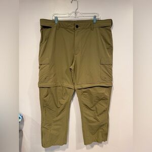 Brown convertible world wide sportsman fishing cargo pants